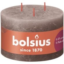 Bolsius Shine Collection Bougie bloc rustique 90/140 3 mèches Taupe rustique