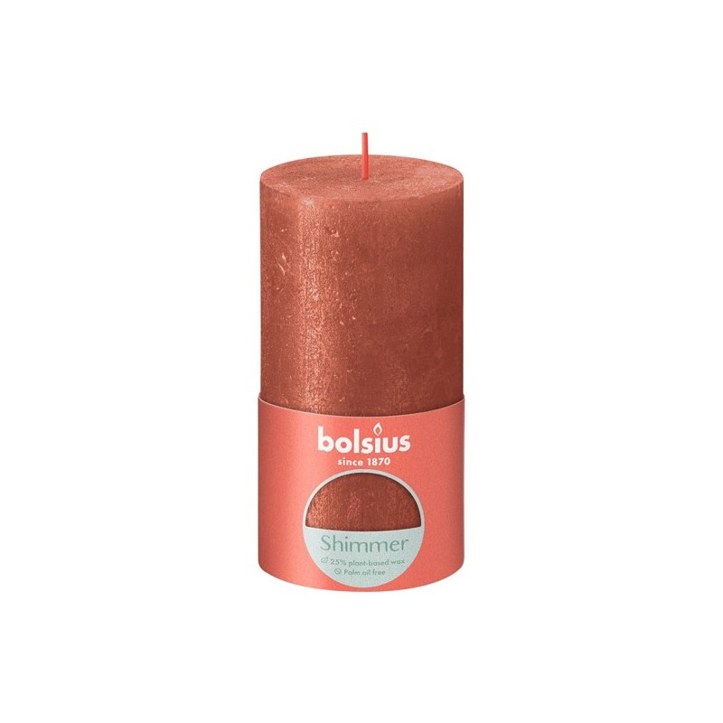 Bolsius Rustiek stompkaars 130/68 Shimmer Amber