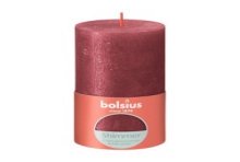 Bolsius Rustiek stompkaars 130/68 Shimmer Rood