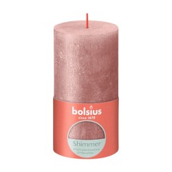 Bolsius Rustiek stompkaars 130/68 Shimmer Pink