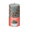 Bolsius Rustiek stompkaars 130/68 Eucalyptus Green en rusty pink Silhouette