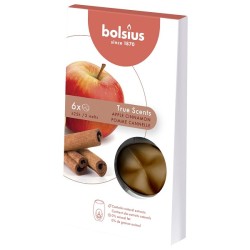 Bolsius Cire parfumée fondante pack de 6 True Scents Pomme Cannelle