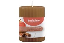 Bougie nervurée Bolsius 120/58 True Scents Pomme Cannelle