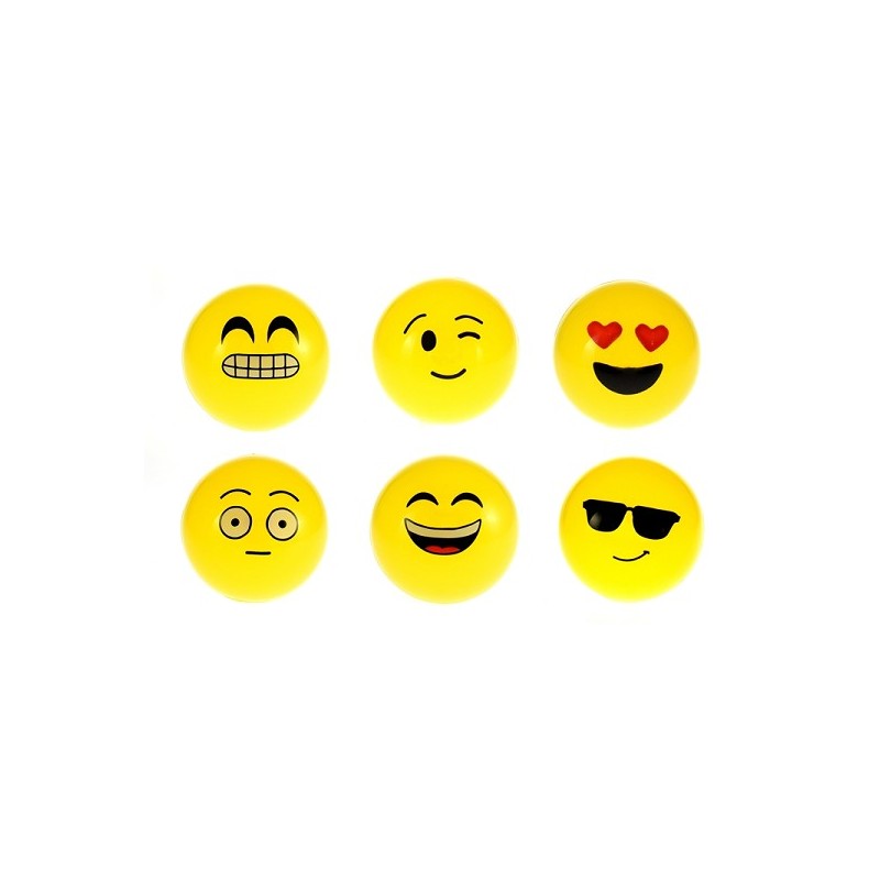 Toi Toys Stuiterbal 'Emoji' Ø8cm geel