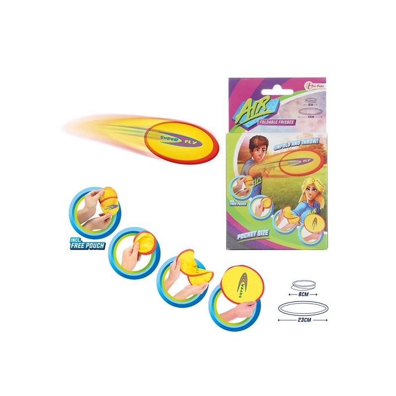 Toi Toys AIR Opvouwbare frisbee 'Pocket' +hoesje