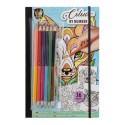 Grafix Color par numéro 36 feuille 23x16cm avec 6 crayons duo