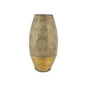 Lanterne Jadida en métal doré dia14x27cm avec verre pour bougie