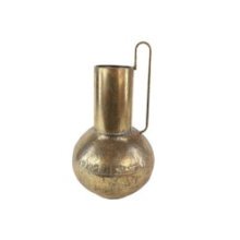 Vase Gingda en métal dia25x47cm or antique