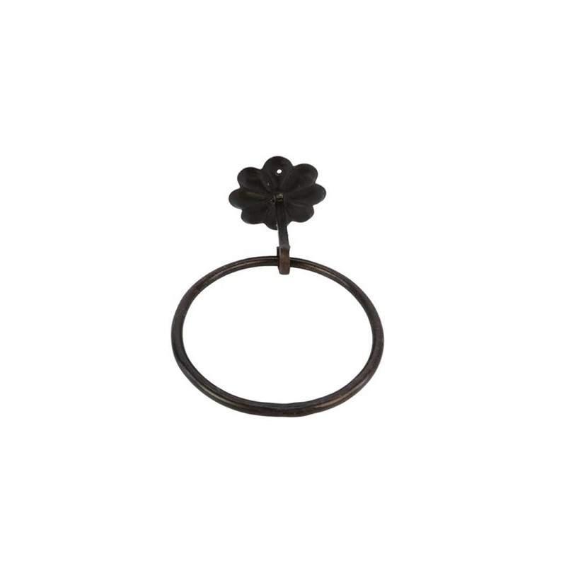 Hanger Ring Kabala metaal d15cm zwart