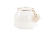 Dijk Natural Collections Windlicht van glas wit Ø13x15cm