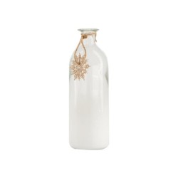 Dijk Natural Collections Bouteille en verre Ø7x20,5cm avec décoration étoile pailletée