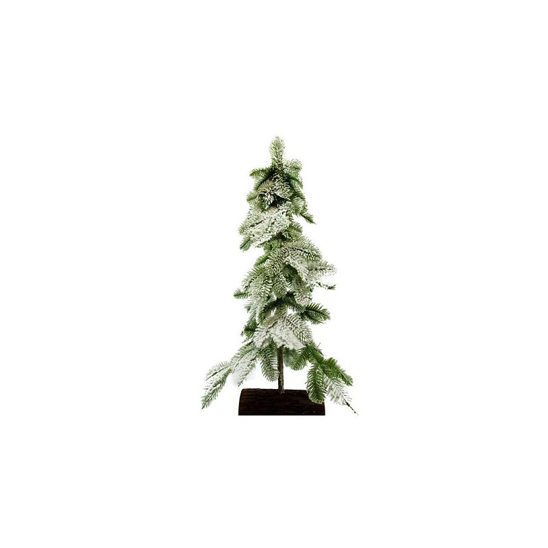 Treur kunststof dennenboom met sneeuw finish 30x30x60cm