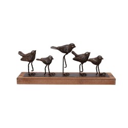 Groupe d'images de 5 oiseaux en métal Tromvik 10x19x46cm
