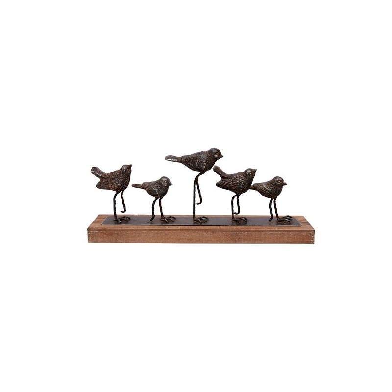 Groupe d'images de 5 oiseaux en métal Tromvik 10x19x46cm