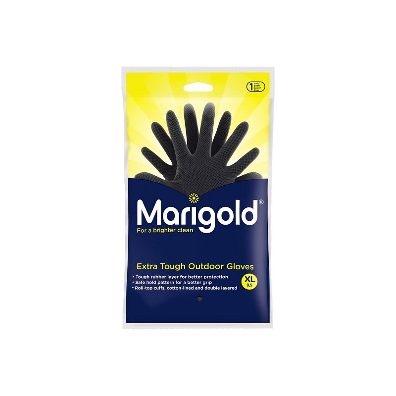 Marigold Outdoor handschoen zwart XL pak a 6 paar handschoenen