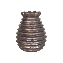 Bloemenvaas Togo Ø10/16xh19cm brons keramiek