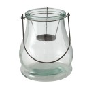 Boltze Home Theelichthouder Claire H26cm transparant glas met metalen houder voor theelichtje