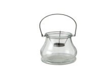 Boltze Home Theelichthouder Claire H18cm transparant glas