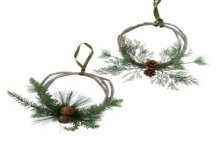 Boltze Home Couronne avec branche de sapin H35cm Kallia