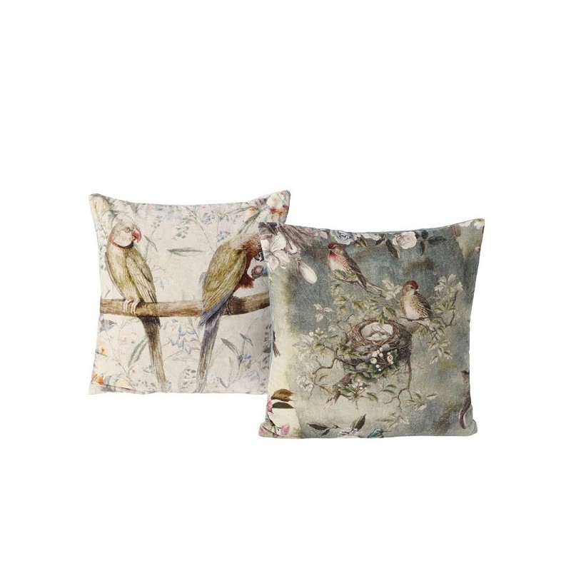 Boltze Home Coussin avec oiseau 45x45cm