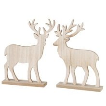 Boltze Home Figurine cerf Kigan MDF H30cm