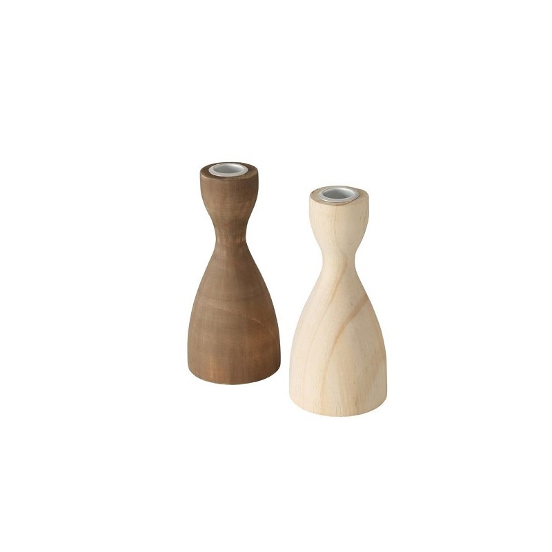 Boltze Home Kandelaar hout H17cm Allaro