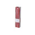 Boltze Home Tafelkaars H20cm dia2cm Melia rustiek 4 stuks rood