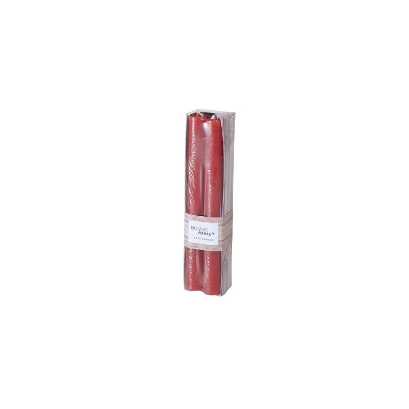 Boltze Home Tafelkaars H20cm dia2cm Melia rustiek 4 stuks rood
