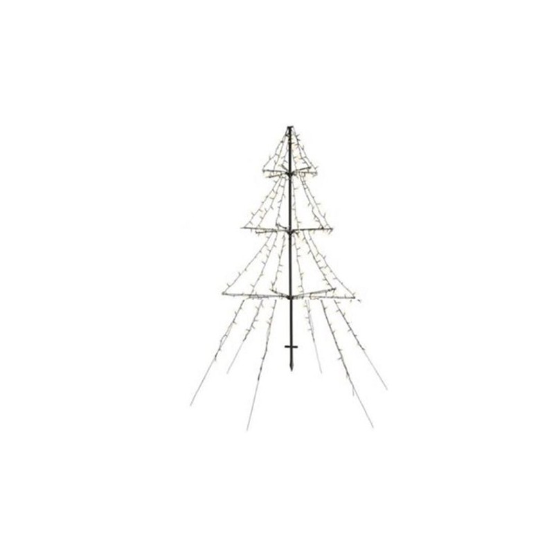 Éclairage extérieur LED en forme d'arbre de noël, 180cm, 330 lampes LED, blanc chaud, avec minuterie, IP44, cordon d'alimentatio