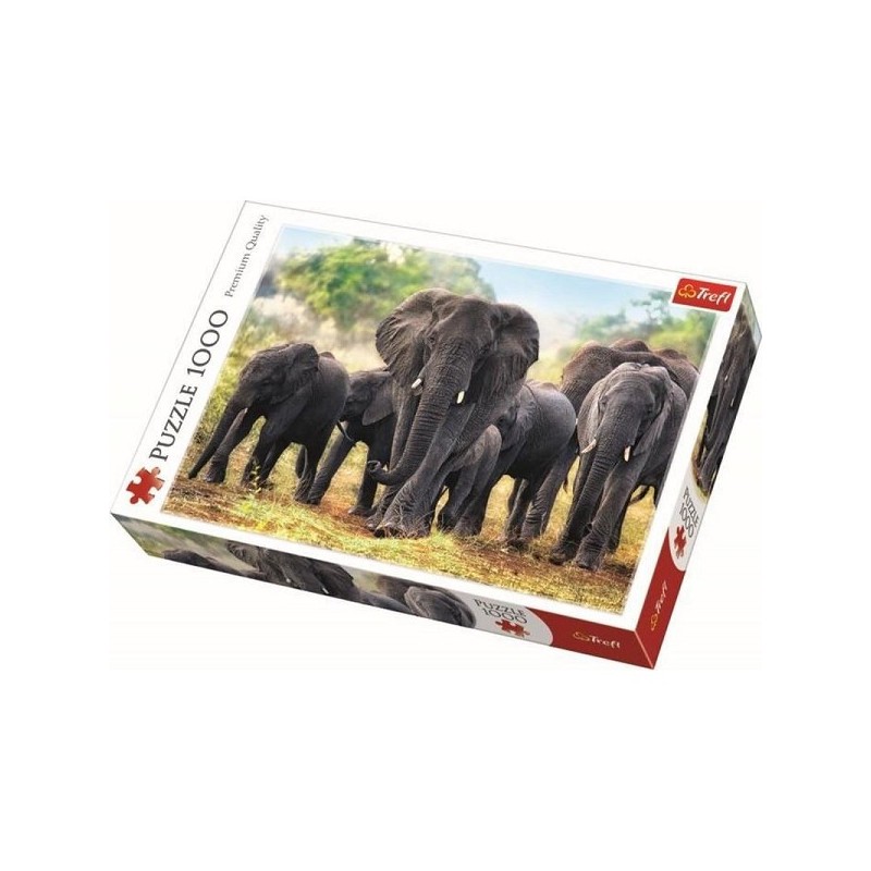 Puzzle Éléphants d'Afrique 1000 pièces