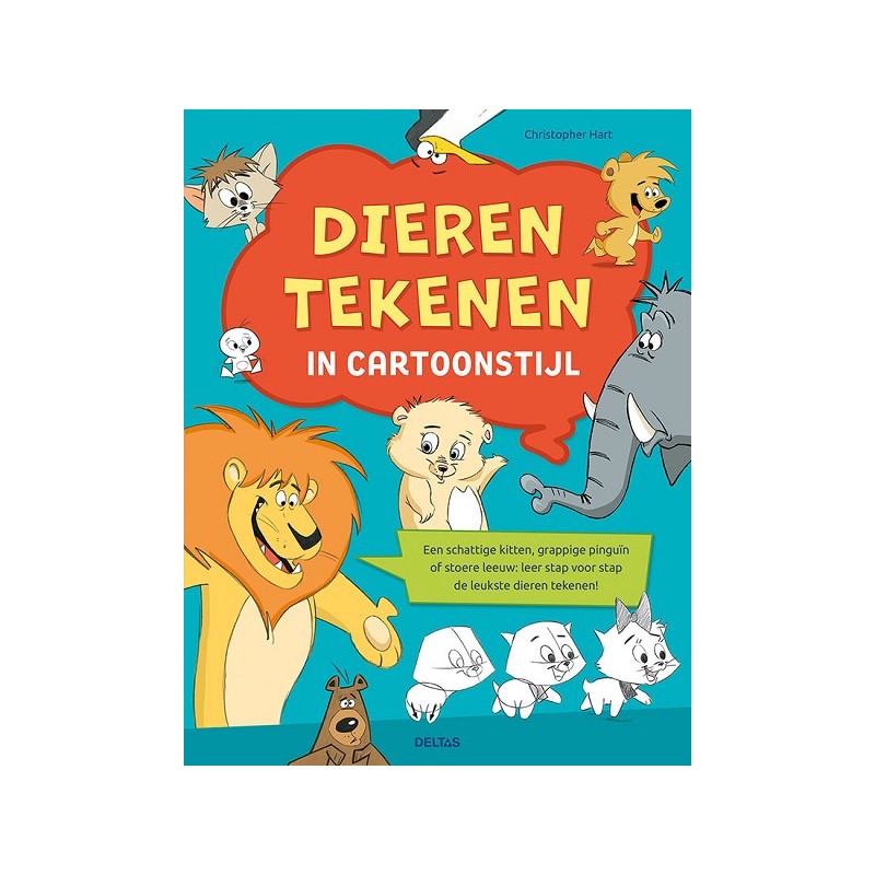 Deltas Dieren tekenen in cartoonstijl
