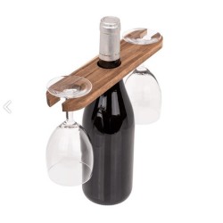 Wijn Butler 25x6x1cm voor een fles en 2 glazen