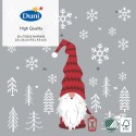 Duni Servetten Tomte Med Luva 24x24cm 3-laagstissue FSC pak a 20 servetten