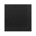 Serviettes Duni Noir 24x24cm tissu 3 épaisseurs FSC paquet de 20 serviettes