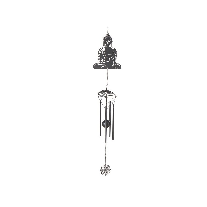 Boltze Home Carillon à vent Shakya Bouddha 14xh99cm