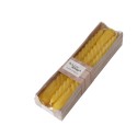 Boltze Home Bougies Twisto boîte de 6 pièces Ø2x20cm jaune