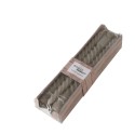 Boltze Home Bougies Twisto boîte de 6 pièces Ø2x20cm taupe