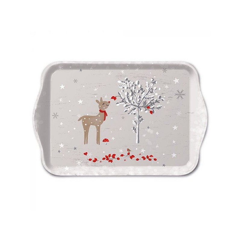 Ambiente Tray Melamine Sniffing Deer 13x21cm