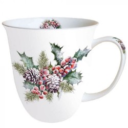 Ambiente Mok Holly And Berries 0,4L Fine Bone China
