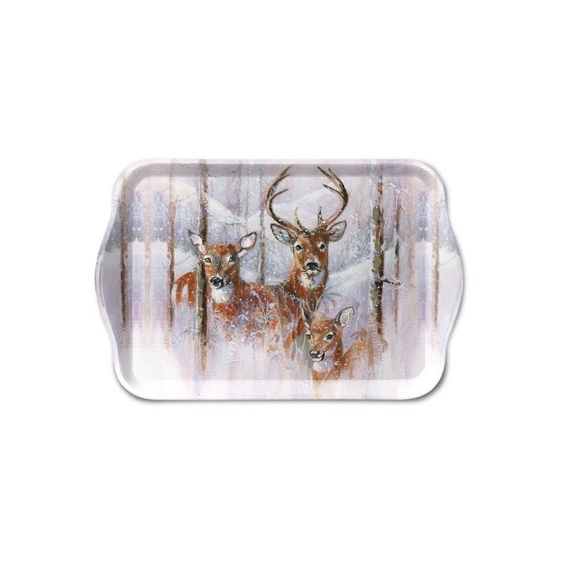 Plateau Ambiente Mélamine Cerf Sauvage 13x21cm