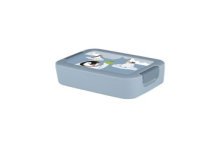 Sunware Sigma Home Lunchbox Pinguïn met bentobakje blauwgrijs/decor