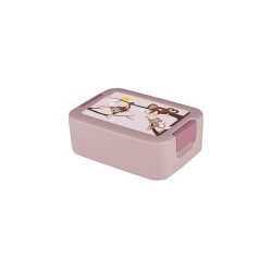 Sunware Sigma Home Lunchbox Aap met bentobakje roze/donkerroze