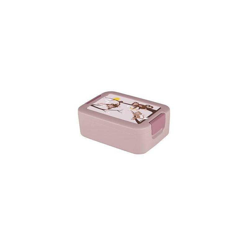 Sunware Sigma Home Lunchbox Monkey avec boîte à bento rose/rose foncé