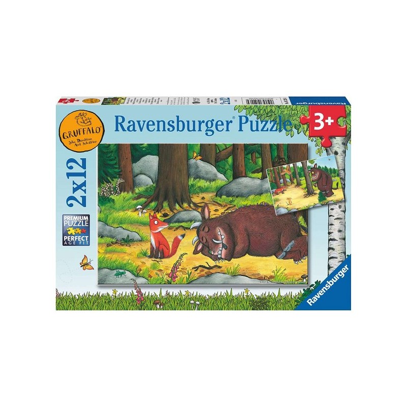 Puzzle Ravensburger Le Gruffalo et les animaux de la forêt 2x12 pièces
