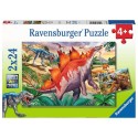 Ravensburger puzzle Animaux préhistoriques sauvages dinosaure 2x24 pièces