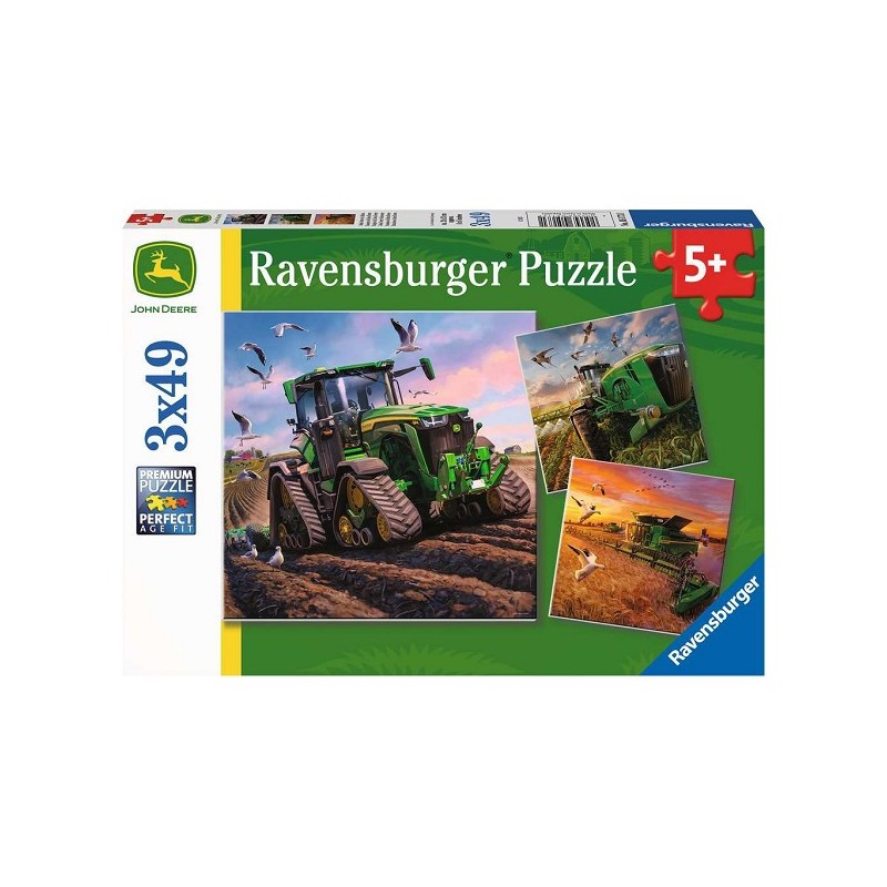 Ravensburger puzzel John Deere in actie 3x49 stukjes