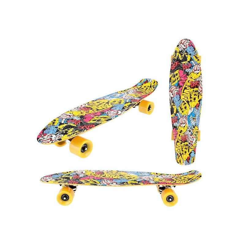 Toi Toys Skateboard Cool print Skul bigwheel 60cm