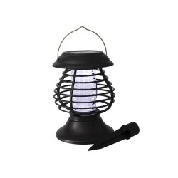 Attrape-insectes LED/UV 22cm solaire Plastique noir