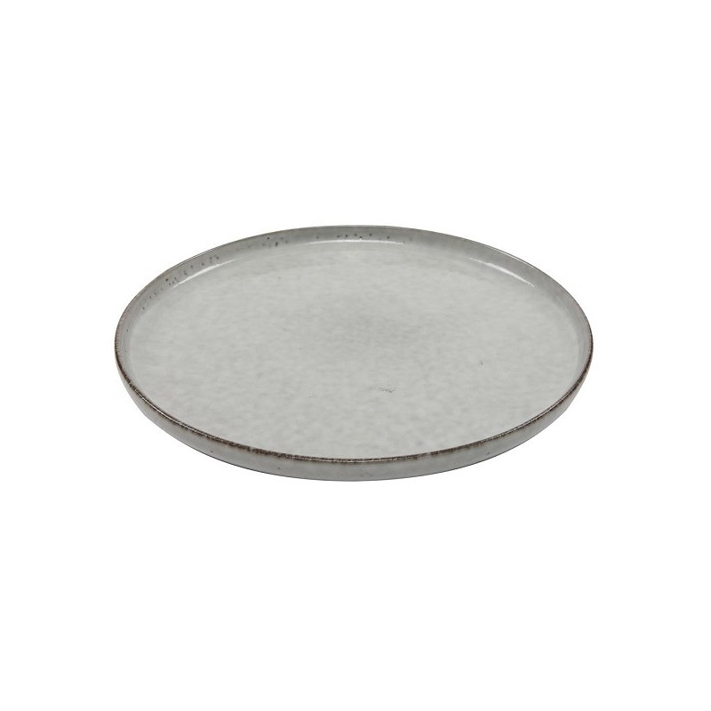 Assiette petit déjeuner Ø21cm gris pierre boîte de 6 pièces