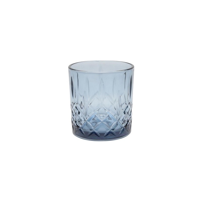Whiskey/waterglas 345ml navy blauw doos a 6 stuks